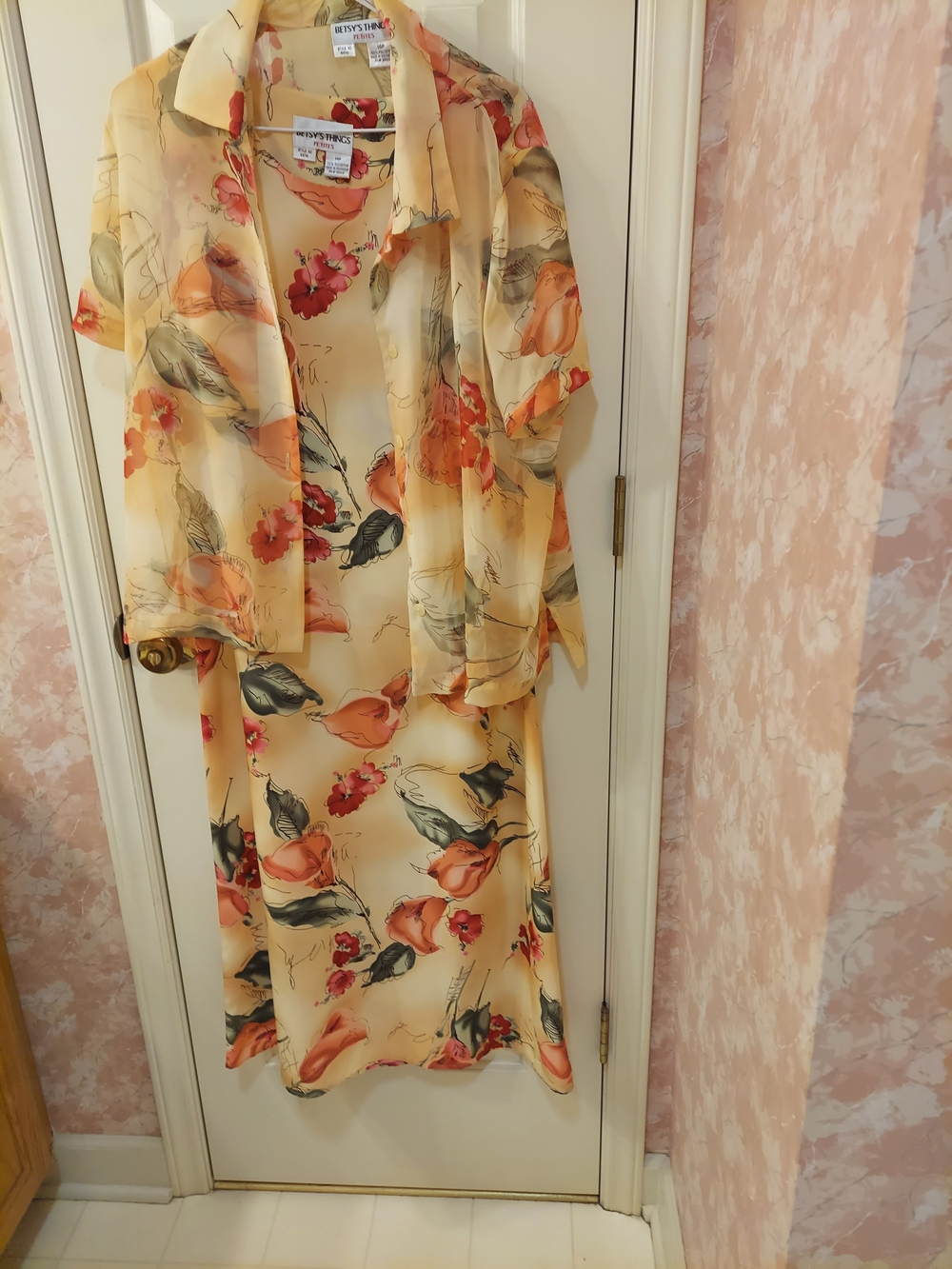 Floral Maxi Dress in Peach